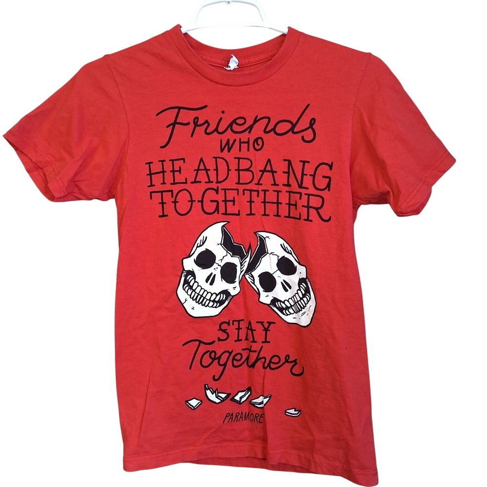 Paramore Friends Who Headbang Together Stay Together XS SS Tee Optima Tag EUC